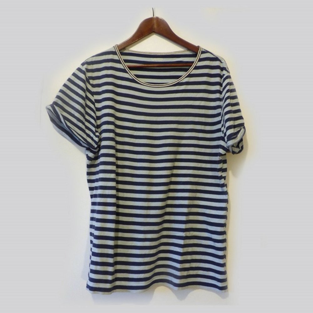J.LINDEBERG - Blue striped t-shirt - Sz M-L